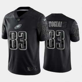 Men's Noah Togiai Philadelphia Eagles Black Reflective Limited Jersey