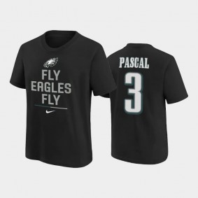 Youth Zach Pascal Philadelphia Eagles Black Name & Number T-Shirt
